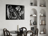 Jazz Blues Music Glass Wall Art