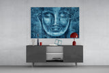 Mystical Blue Sculpture Glass Wall Art