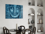 Mystical Blue Sculpture Glass Wall Art