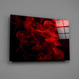 Red Smoke Glass Wall Art