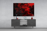 Red Smoke Glass Wall Art