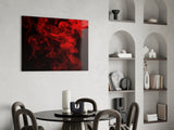 Red Smoke Glass Wall Art