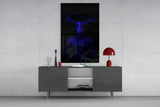 Donnie Blue Glass Wall Art