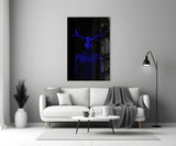 Donnie Blue Glass Wall Art