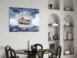 Steamer Glass Wall Art