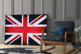 British Flag Glass Wall Art