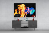 Flames Glass Wall Art