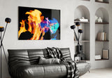 Flames Glass Wall Art