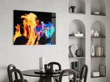 Flames Glass Wall Art