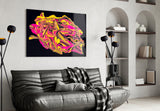 The Harmony of Yellow and Pink Glass Wall Art