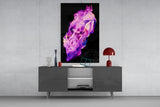 Abstract Purple Glass Wall Art