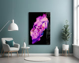 Abstract Purple Glass Wall Art