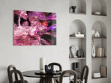 Purple Space Glass Wall Art