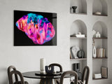 Abstract Pink Glass Wall Art