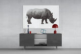 Rhino Glass Wall Art