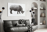 Rhino Glass Wall Art