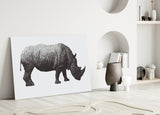 Rhino Glass Wall Art