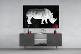 Rhino Glass Wall Art