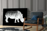 Rhino Glass Wall Art