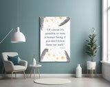 Bukowski Quotes Glass Wall Art