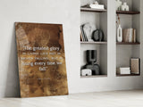 Mandela Quotes Glass Wall Art