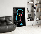 Abstract Colorful Portrait Glass Wall Art