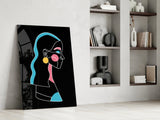 Abstract Colorful Portrait Glass Wall Art