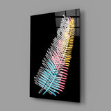 Colorful Fern Glass Wall Art