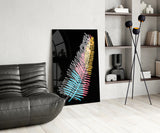 Colorful Fern Glass Wall Art