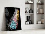 Colorful Fern Glass Wall Art