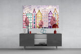 Fairy Tale City Glass Wall Art