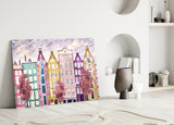 Fairy Tale City Glass Wall Art