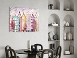 Fairy Tale City Glass Wall Art