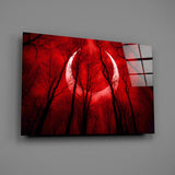 Red Sky Glass Wall Art