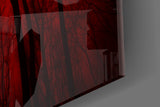 Red Sky Glass Wall Art