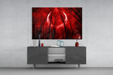 Red Sky Glass Wall Art