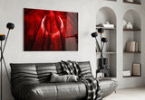 Red Sky Glass Wall Art