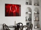 Red Sky Glass Wall Art