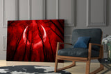 Red Sky Glass Wall Art