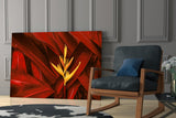 Red Leaves Glass Wall Art