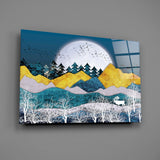 Illustration Landscape Glass Wall Art