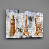 Famous Towers Glass Wall Art