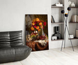 Chalice and Flowers Glass Wall Art