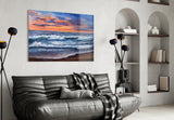 Waves Glass Wall Art