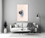 Abstract Beige Glass Wall Art