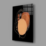 Abstract Black Glass Wall Art