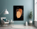 Abstract Black Glass Wall Art