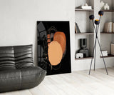 Abstract Black Glass Wall Art