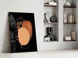 Abstract Black Glass Wall Art