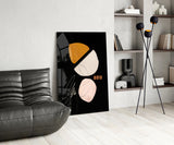 Abstract Acorn Glass Wall Art